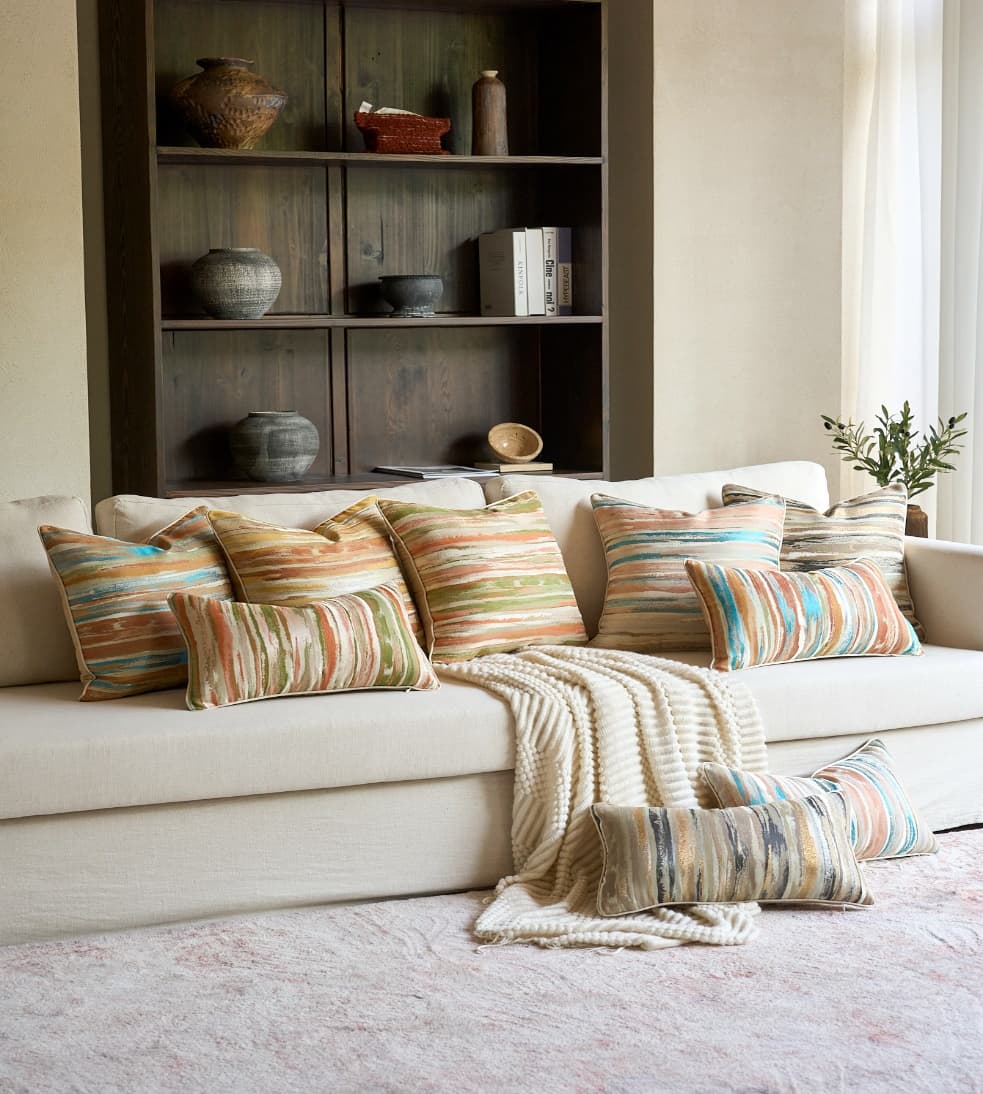 Abstract Sunset Jacquard Cushion Cover